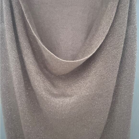 525 America Camisole Drape Cowl Front Sparkle Tank - Picture 3 of 4